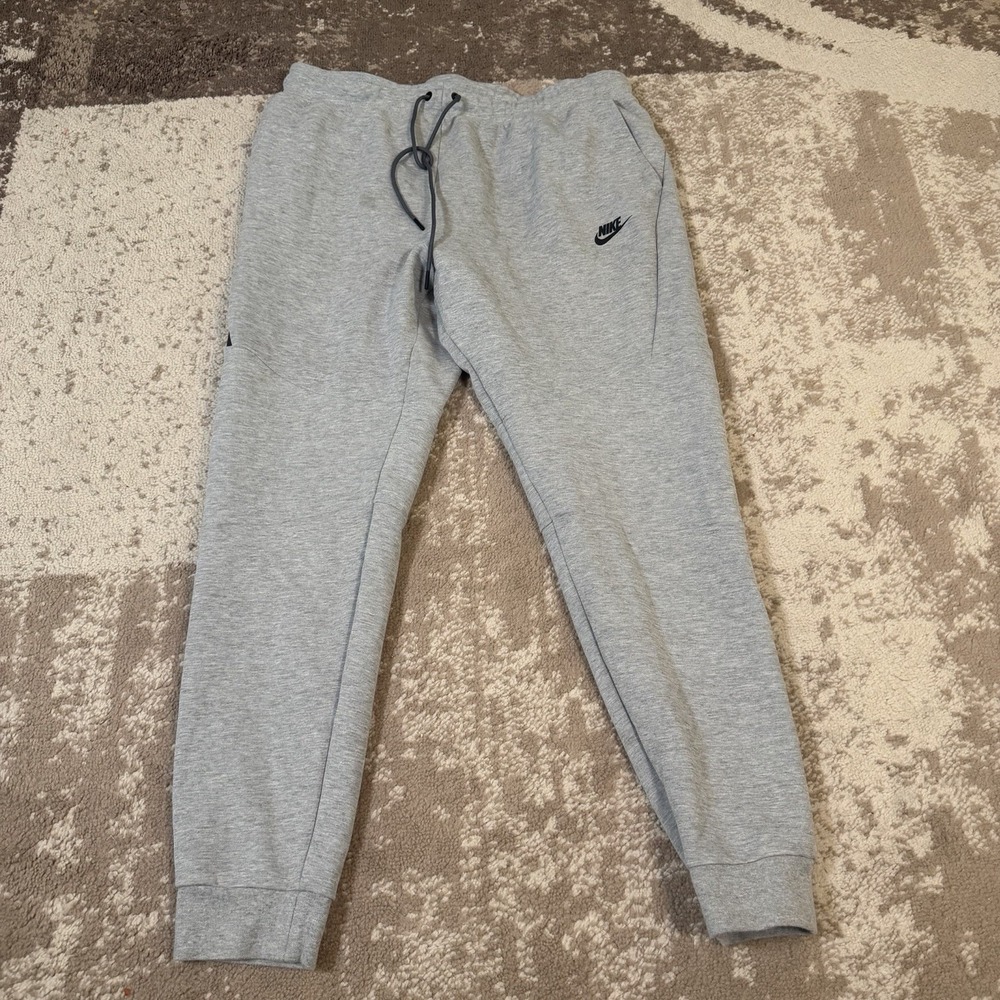 Nike Tech Fleece Joggers Gray Drawstring Sportswear Mens XL Stretch Gym Casual